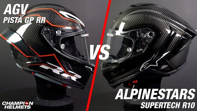 AGV Pista GP-RR vs Alpinestars Supertech R10: Which Carbon Fibre Helmet is Better?