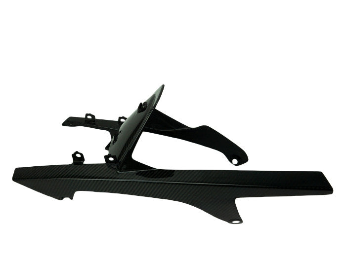 Moto Composites Chain Guard with Rear Hugger Holder in 100% Carbon Fiber for KTM RC 390