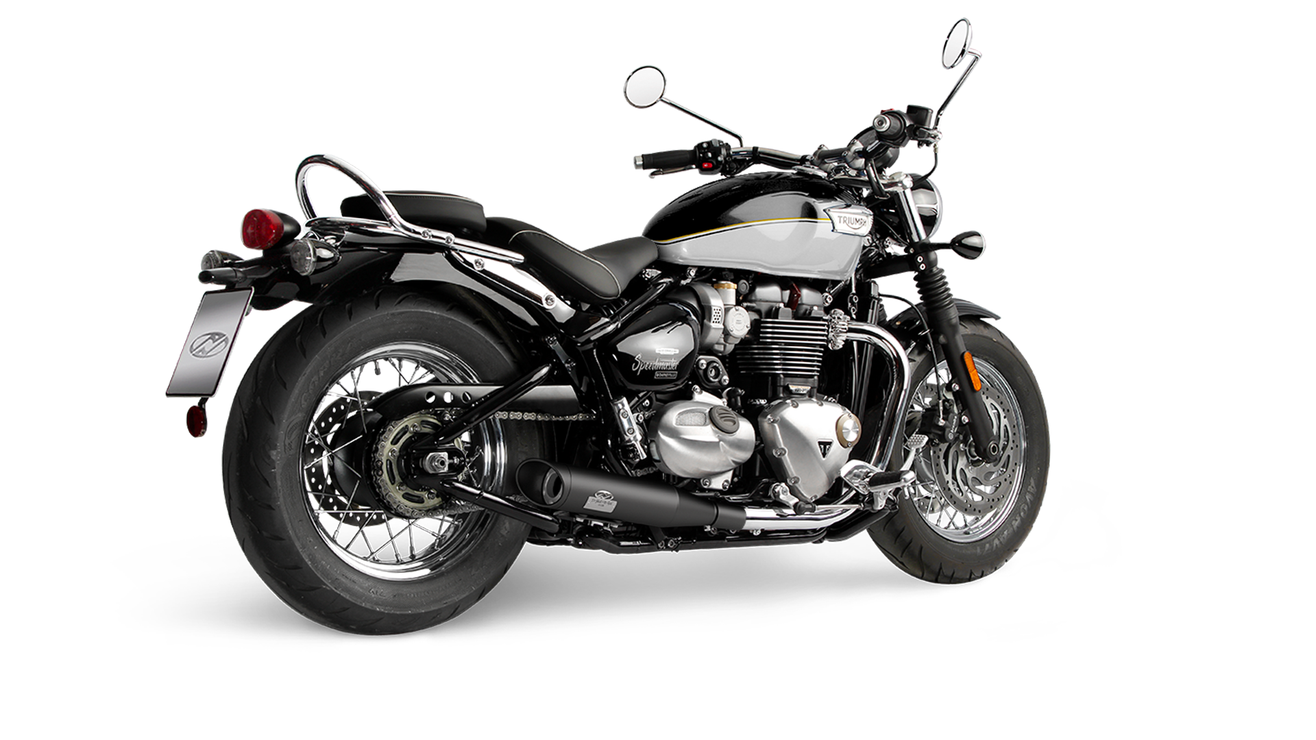 Dr. Jekill & Mr. Hyde King Wrinkle Black exhaust for Triumph Bonneville Speedmaster (2025)