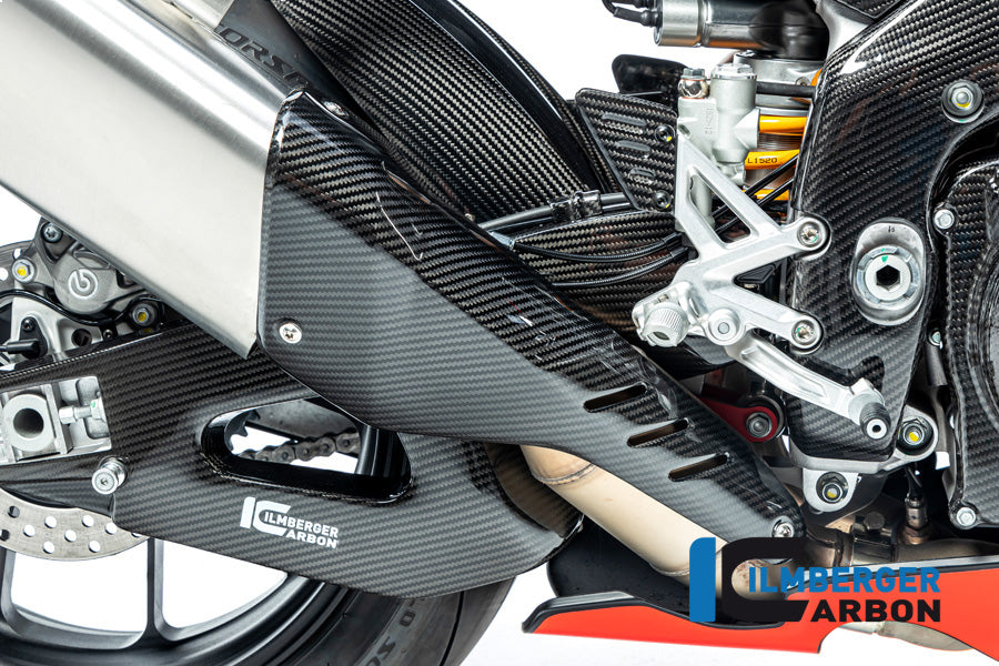 Ilmberger Carbon Fibre Silencer Protector for Aprilia Tuono V4 1100 RR 2021-22