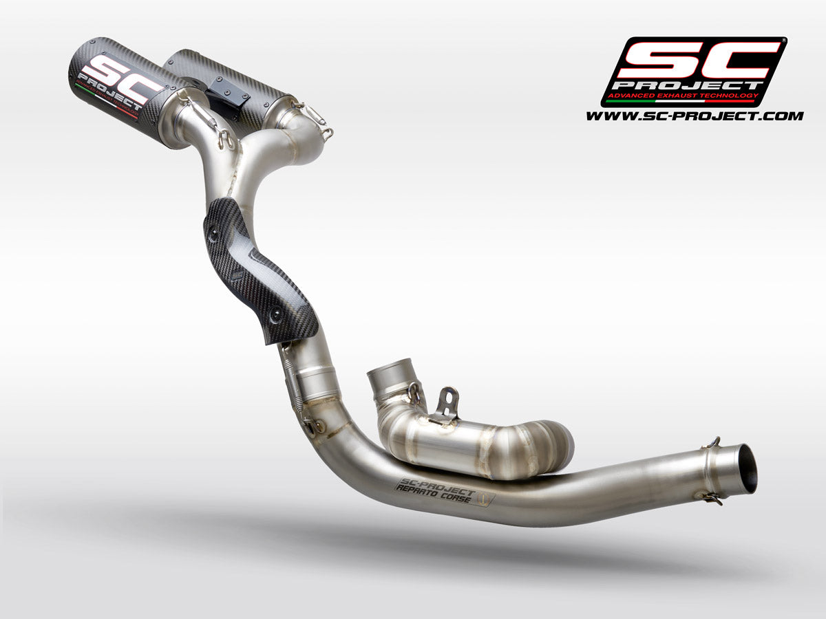 SC Project CR-T M2 2-1-2 Half Exhaust System for Ducati Streetfighter V4 2020
