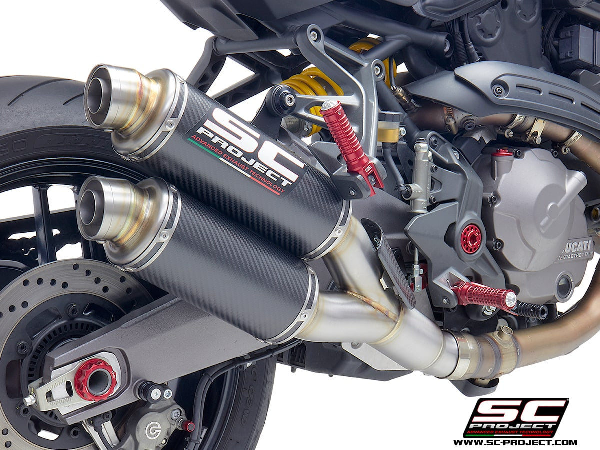 SC Project Twin GP Slip-On Exhaust for Ducati Monster 821 2018-21