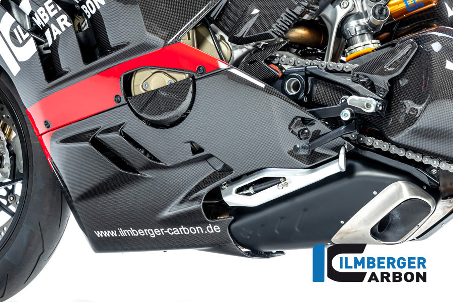 Ilmberger Carbon Fibre Left Bellypan For Ducati Panigale V4 S 2022