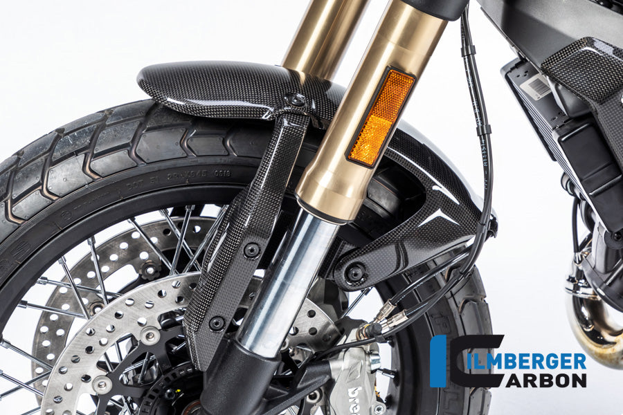 Ilmberger Carbon Fibre Left Front Mudguard Holder For Ducati Scrambler 1100 2017-22