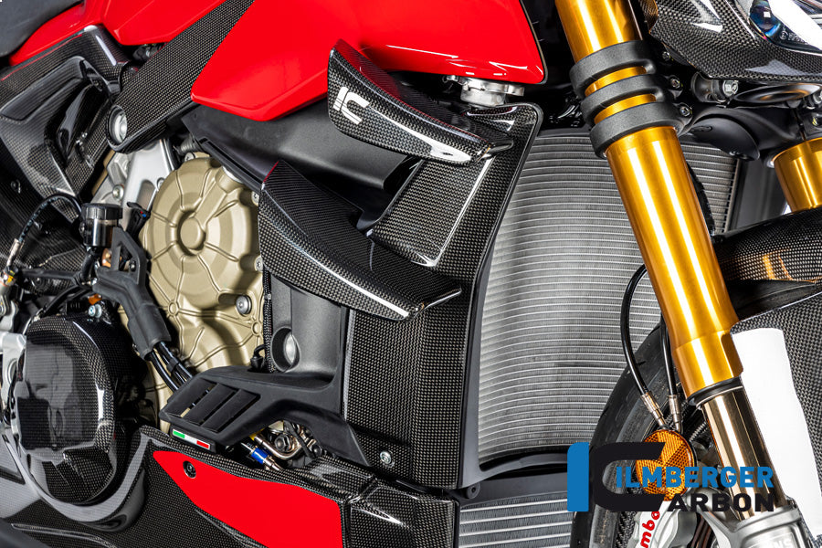 Ilmberger Carbon Fibre Right Radiator Cover For Ducati Streetfighter V4 2020-22