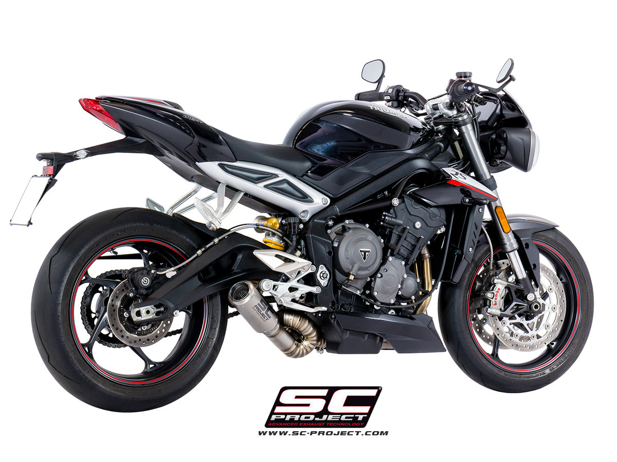 SC Project CR-T Slip-On Exhaust for Triumph Street Triple RS 2020-22