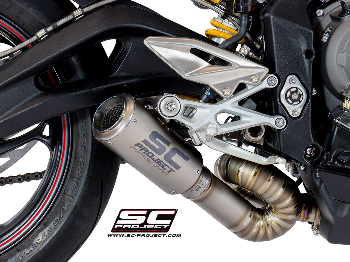 SC Project CR-T Slip-On Exhaust for Triumph Street Triple RS 2020-22