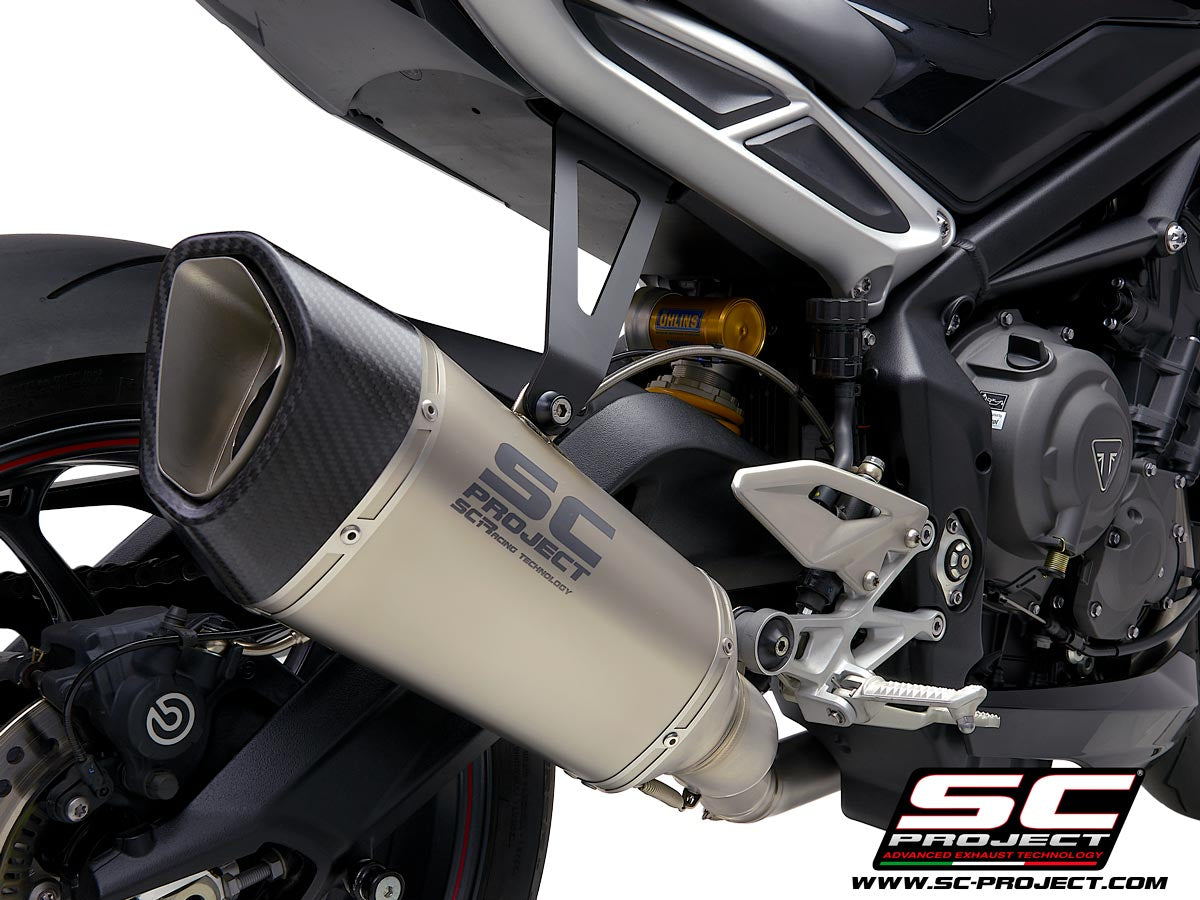 SC Project SC1-R Full Exhaust System 3-1 For Triumph Street Triple RS 2020-22 (high position)