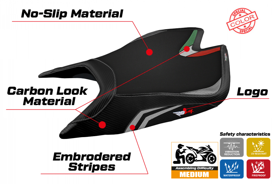 Tappezzeria Leon Special Color Seat Cover for Aprilia RSV4